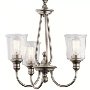 Kichler Industrialna LAMPA wisząca KL-WAVERLY3-CLP Elstead szklana OPRAWA zwis na łańcuchu żyrandol cyna przezroczysty KL-WAVERLY3-CLP - Lampy sufitowe - miniaturka - grafika 1