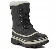 Śniegowce damskie - Sorel Śniegowce Damskie ze Skórą Czarne 37 Ż3b - miniaturka - grafika 1