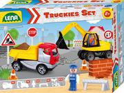 Samochody i pojazdy dla dzieci - Lena Truckies Zestaw pojazdów budowlanych z akcesoriami GXP-771643 - miniaturka - grafika 1