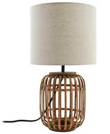 Lampy stojące - Lindby - Marzanna Lampa Stołowa Grey/Wood Lindby - miniaturka - grafika 1