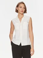Koszule damskie - Calvin Klein Koszula K20K207031 Écru Regular Fit - miniaturka - grafika 1