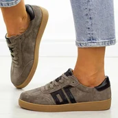 Półbuty damskie - Taupe skórzane półbuty damskie Vinceza 79557 - miniaturka - grafika 1