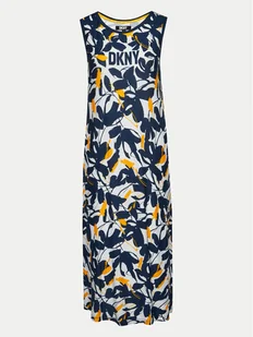 DKNY Koszula nocna YI60014 Granatowy Regular Fit - Piżamy damskie - miniaturka - grafika 1