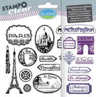 Scrapbooking - Aladine Stemple silikonowe, paryż - miniaturka - grafika 1