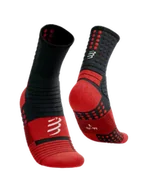 Skarpetki sportowe męskie - COMPRESSPORT Skarpetki do biegania PRO MARATHON SOCKS czarno-czerwone - miniaturka - grafika 1