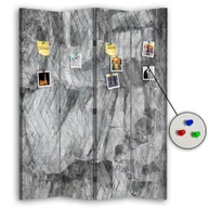 Parawany - Parawan dwustronny korkowy, Spokój szarości (Rozmiar 145x170) - miniaturka - grafika 1