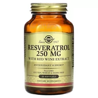 Witaminy i minerały dla sportowców - SOLGAR SOLGAR Resveratrol 250mg 60caps - miniaturka - grafika 1
