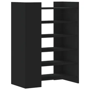 vidaXL Szafka na buty czarna 74,5x37,5x100 cm Materiał drewnopochodny - Szafki na buty vidaXL Szafka na buty czarna 74,5x37,5x100 cm Materiał drewnopochodny - Szafki na buty - miniaturka - grafika 1