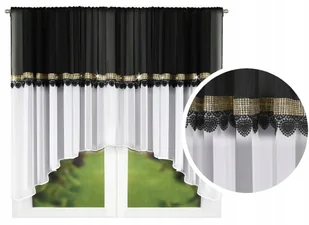 FIRANA GOTOWA Z GIPIURA CYRKONIE FIRANY WOAL ŁUK - Firany - miniaturka - grafika 1