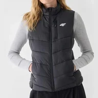 Kurtki damskie - Kurtka Damska 4F Sportowa Kamizelka Czarna 4FSSS24TDJAF491 M Czarny - miniaturka - grafika 1