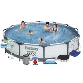 Baseny ogrodowe - Super zestaw basenowy - Bestway Steel Pro 366x76 cm Rund - miniaturka - grafika 1