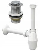 Korki do umywalek - Korek Klik Klak + Syfon Do Umywalki Bez Przelewu - miniaturka - grafika 1