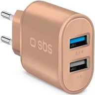 Ładowarki do telefonów - SBS Ładowarka sieciowa TETR2USB2APFAST 10W Różowy TETR2USB2APFAST - miniaturka - grafika 1