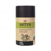 Farby do włosów i szampony koloryzujące - Sattva Henna czarna SATTVA 150g - miniaturka - grafika 1
