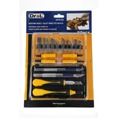 Dłuta - Drel Noże i dłuta precyzyjne, zestaw: 22 elementów - miniaturka - grafika 1