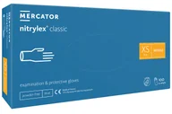 Rękawiczki jednorazowe - Mercator Medical, Rękawice Nitrylowe Nitrylex Classic Blue Txt, Xs, 100 Sztuk - miniaturka - grafika 1
