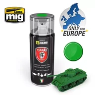 Akcesoria i części modelarskie - Ammo: Titans Matt Primer - Emerald Green 400 ml - miniaturka - grafika 1