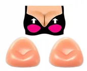 Akcesoria do bielizny - Wkładki Wymienne Do Stanika Stroju Silikon Push Up - miniaturka - grafika 1