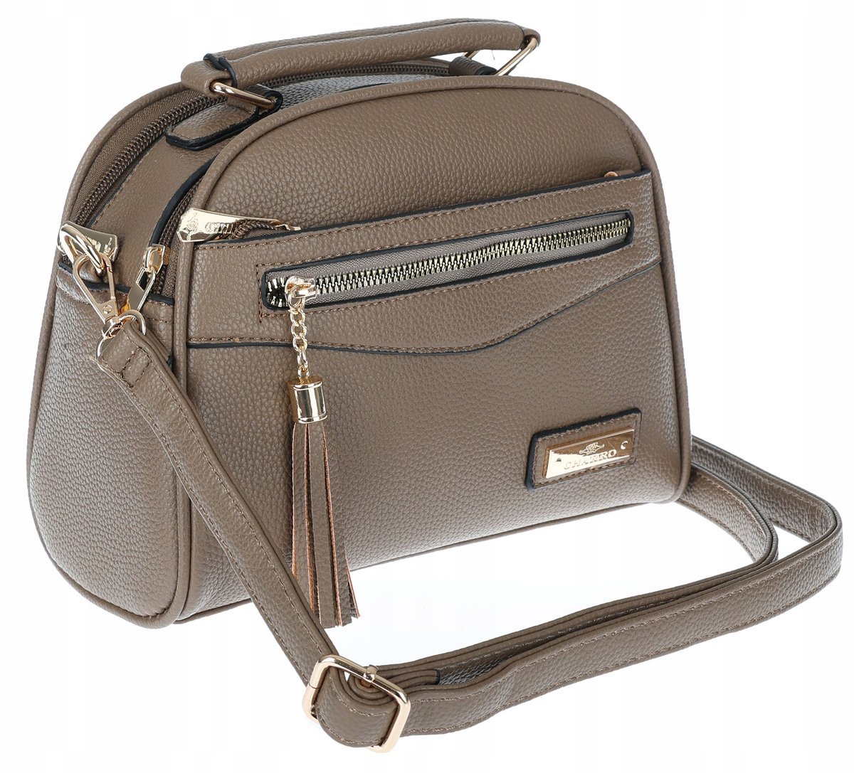 Torebka Damska kuferek damski Listonoszka elegancka mała CH8877 Beżowa