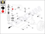 Układ zawieszenia - akcesoria - Poduszka amortyzatora TEDGUM 00390154 B25D28380A 00390154 - miniaturka - grafika 1
