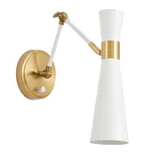 Lampy ścienne - LAMPA ŚCIENNA KINKIET NOWOCZESNY BIAŁY SENA W2 - miniaturka - grafika 1