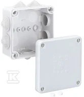 Puszki elektryczne i akcesoria - Puszka natynkowa z tworzywa, HP 100-L 113x113x58 IP55, szara, pusta (bez zacisków) dla 10 mm2, 7 dławic - miniaturka - grafika 1