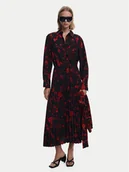 Sukienki - Desigual Sukienka koszulowa Plisado 25WWVW16 Czerwony Regular Fit - miniaturka - grafika 1