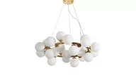 Lampy sufitowe - Lumina Deco Deco NOWOCZESNA LAMPA WISZĄCA MOSIĘŻNA MARSIADA W25 LDP 6033-25 (MD) - miniaturka - grafika 1