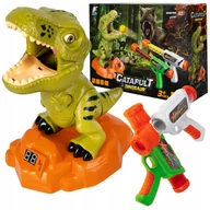 Zabawki i gry sportowe - Gra Interaktywna Dla Dzieci Głodny Dinozaur Pistolet Kulki Ruchomy Cel - miniaturka - grafika 1