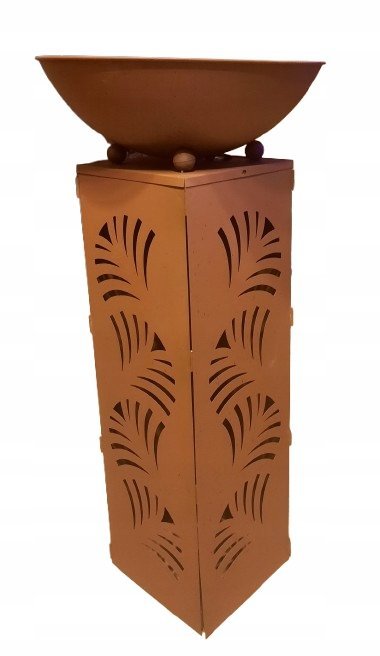 Dekoracja LED metalowa kolumna z donicą 34 x 72 cm Casa Deco