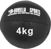 Piłki do ćwiczeń - Gorilla Sports Piłka lekarska ze skóry syntetycznej 4kg (100783-00019-0009) - miniaturka - grafika 1