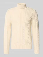 Swetry męskie - Sweter z dzianiny ze ściegiem warkoczowym model ‘Jacob’ - miniaturka - grafika 1