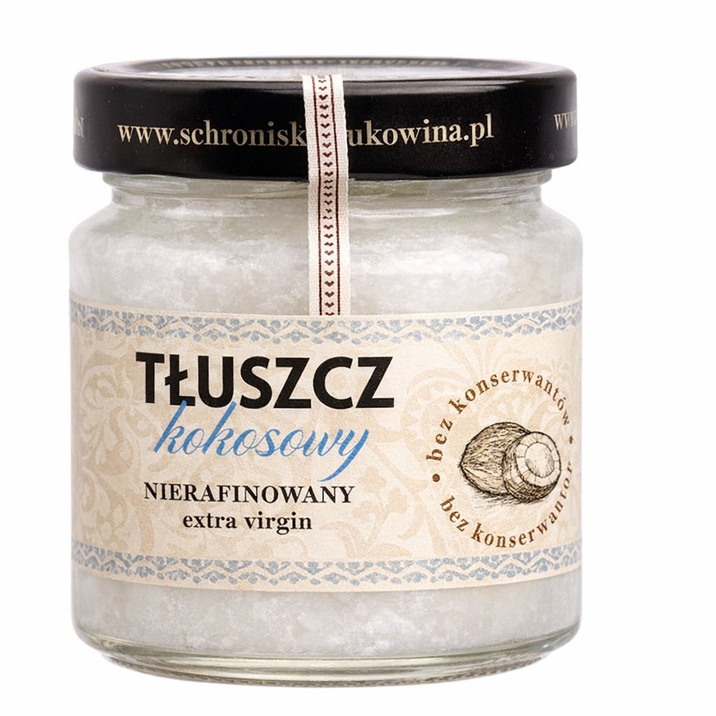 Tłuszcz kokosowy nierafinowany 212 ml - Schronisko Bukowina