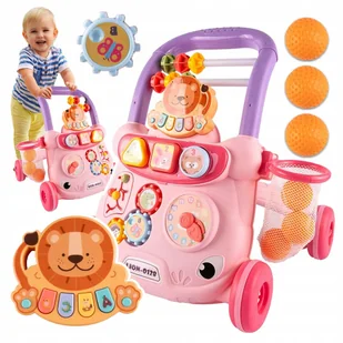 INTERAKTYWNY JEŹDZIK CHODZIK PCHACZ CENTRUM ZABAW PREZENT NA ŚWIĘTA Z2115R - Chodziki - miniaturka - grafika 1