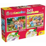 Puzzle - Lisciani COCOMELON DWUSTRONNE PUZZLE PODLOGOWE 2X12 EL CHODŹMY NA SPACER 304-91126 - miniaturka - grafika 1