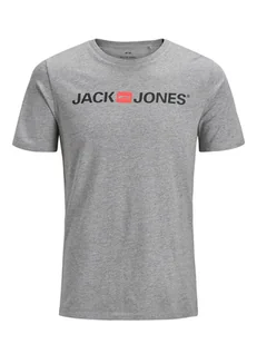 Jack & Jones Koszulka "JJECORP" w kolorze szarym - Koszulki męskie - miniaturka - grafika 1