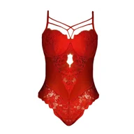 Body - Body na ramiączkach z paskami na dekolcie - miniaturka - grafika 1
