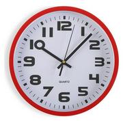 Zegary - Zegar Ścienny Plastikowy (3,8 x 25 x 25 cm) Czerwony - miniaturka - grafika 1