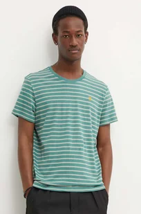 G-Star Raw t-shirt bawełniany męski kolor zielony wzorzysty D24941-C339 - Koszulki męskie - miniaturka - grafika 1
