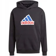 Bluzy męskie - Bluza męska adidas FI BOS HD OLY czarna IS3233 XL - miniaturka - grafika 1