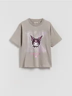 Koszulki dla dziewczynek - Reserved - T-shirt Kuromi - jasnoszary - miniaturka - grafika 1