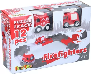 Tor samochodowy z autkami dźwiękami EDDY TOYS 12el - Samochody i pojazdy dla dzieci - miniaturka - grafika 4