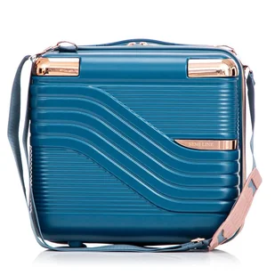 Kuferek Semi Line T5812-2 Granatowy - Kosmetyczki, organizery i kuferki - miniaturka - grafika 1