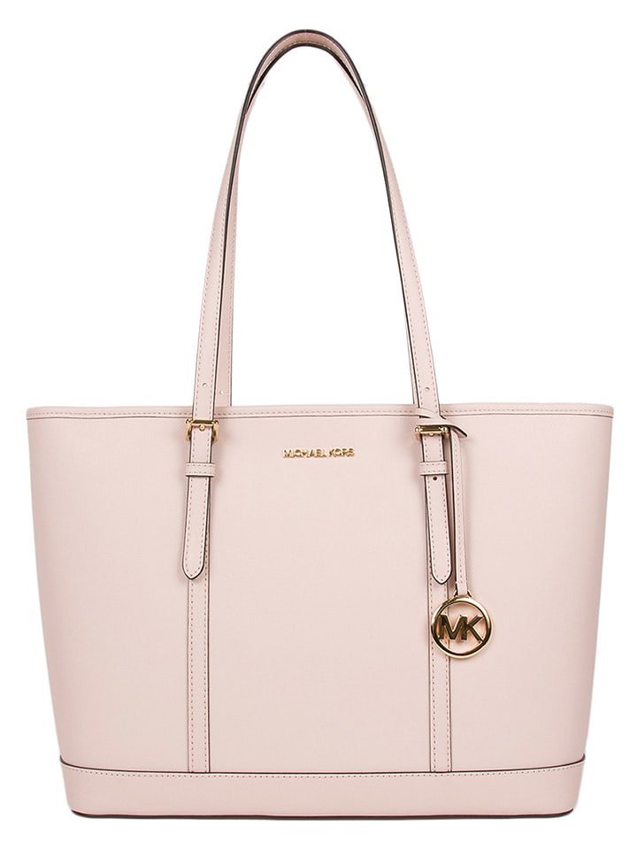 Michael Kors Skórzany shopper bag w kolorze jasnoróżowym - 43 x 29 x 14 cm