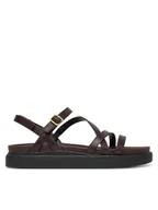 Sandały damskie - Clarks Sandały Aristella Rose 26181262 Bordowy - miniaturka - grafika 1