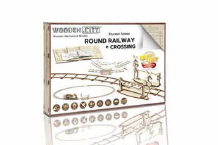Wooden.City Drewniana puzzle 3D Okrągłe tory + przejście - Puzzle - miniaturka - grafika 1