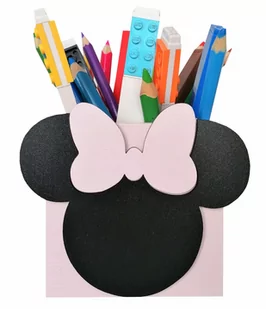 Przybornik na biurko MINNIE różowy - Przyborniki na biurko - miniaturka - grafika 1