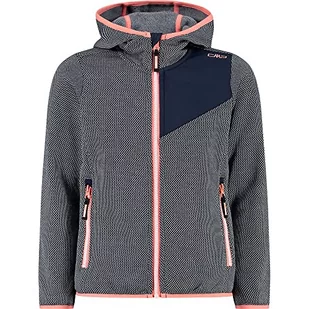 CMP - Kid G Jacket Fix Hood, Girl, B.Blue-Ice, 140 - Kurtki i płaszcze dla dziewczynek - miniaturka - grafika 1