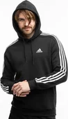 Bluzy męskie - Adidas Bluza męska adidas Essentials Fleece 3-Stripes Hoodie czarna IB4028 M - miniaturka - grafika 1