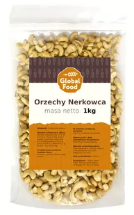 ORZECHY NERKOWCA CAŁE GLOBAL FOOD 1kg 1000g - Orzechy i nasiona - miniaturka - grafika 1